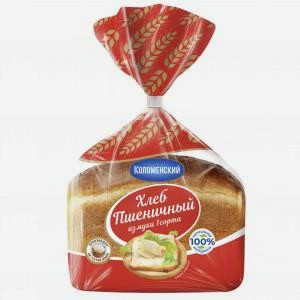Хлеб пшеничный КОЛОМЕНСКИЙ из муки первого сорта, нарезка, 380г