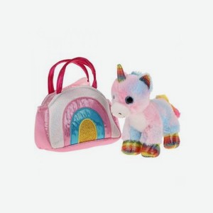 Мягкая игрушка Fluffy Family Единорог Радуга в сумочке 18 см