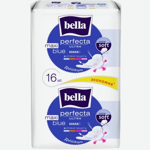 Bella Ультратонкие женские гигиенические прокладки для критических дней Perfecta Ultra Maxi Blue, 16 шт