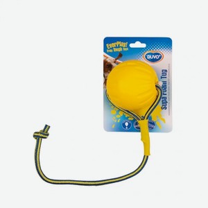 Игрушка для собак резиновая DUVO+  Мяч на веревке , жёлтая, D5см/55см (Бельгия)