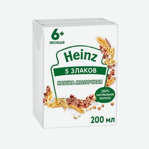 Каша молочная Heinz 5злаков 200мл с 6месяцев
