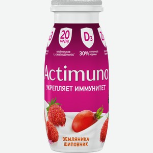 Кисломолочный напиток Actimuno земляника и шиповник 1.5%, 95 г