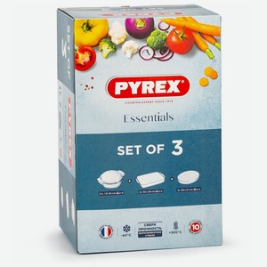 Набор посуды для запекания Pyrex Essentials 818S3, 3 шт.