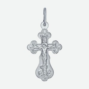 Крест SOKOLOV из белого золота с гравировкой 121143-3