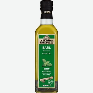 Оливковое масло <Filippo Berio> с базиликом 250мл ст/б Италия