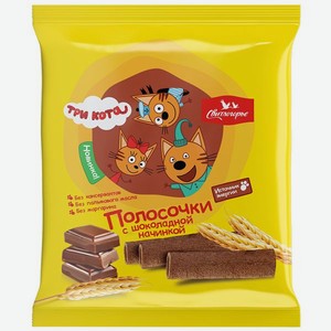 Хлебцы <Три кота> полоски с шоколадной начинкой 100г Россия