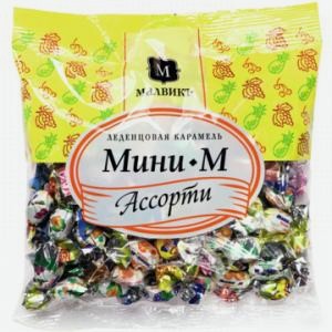 Карамель леденцовая Мини-М МАЛВИКЪ ассорти, 180г