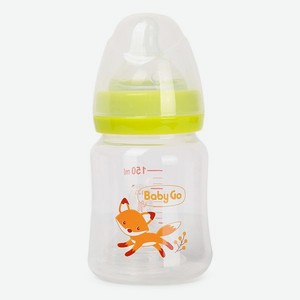 Бутылка BabyGo с широким горлом 150мл Green B2-7000