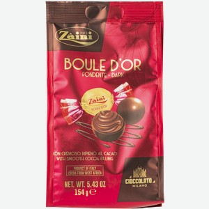 Конфеты в темном шоколаде Заини пралине какао крем Луиджи Заини м/у, 154 г