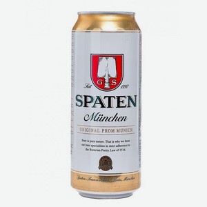 Пиво Шпатен Мюнхен Хеллес светлое 5.2% 0.45л