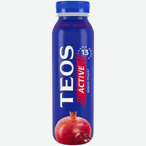  Йогурт Теос Актив Вишня-Гранат с фруктовым наполнителем 1,8% БЗМЖ ПЭТ, 260г