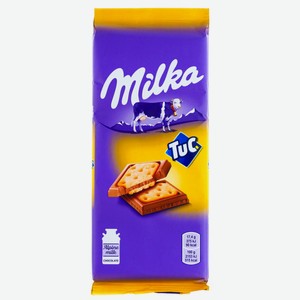 Шоколад Milka Tuc молочный с печеньем, 87 г