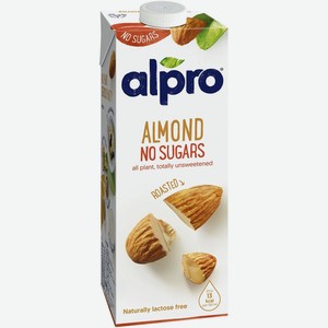Напиток миндальный Alpro Без сахара обогащенный кальцием и витаминами, 1 л