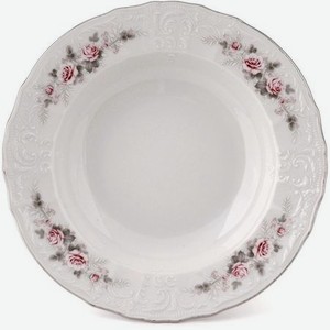 Тарелка глубокая Конкордия 23 см декор бледные розы