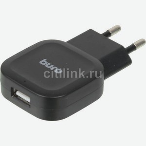 Сетевое зарядное устройство Buro TJ-277B, USB, 12Вт, 2.4A, черный