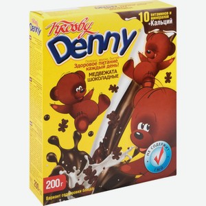 Готовый завтрак Krosby Denny Шоколадные медвежата, 200 г