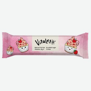 Батончик фруктово-злаковый  Клубничный десерт  VitаLeto