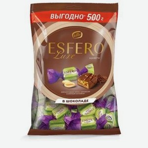 Конфеты Konti Esfero Luxe с арахисом в мягкой карамели, 500гр