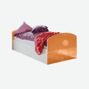 Кровать Юниор-2 оранжевый металлик / дуб беленый