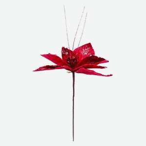 Цветок искусственный красный, 27 см