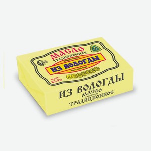 Масло сливочное «Из Вологды» Традиционное 82,5%, 180 г