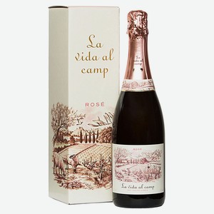 Игристое вино La Vida Al Camp Brut Rose розовое сухое Испания, 0,75 л