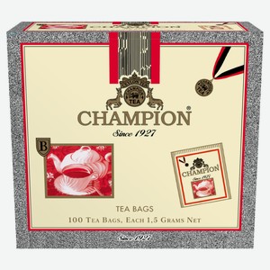 Чай черный Champion в пакетиках, 100х1,5 г