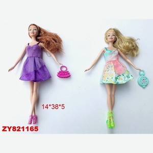 Кукла (31см)  Модница с сумочкой №2  (2 вида микс, в пакете) арт. ZY821165