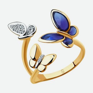 Кольцо SOKOLOV из золота с бриллиантами 6019016, размер 17.5