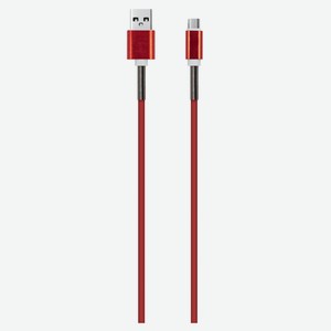 Кабель для зарядки Red Line USB-MicroUSB красный, 3 м