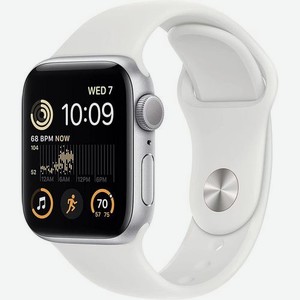 Смарт-часы Apple Watch SE 2022 A2722, 40мм, серебристый / белый [mnjv3b/a]