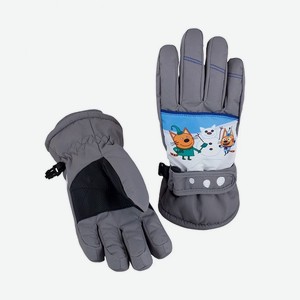 Перчатки для мальчика Три кота р.4-6 лет цв.серый арт.G-TK-01