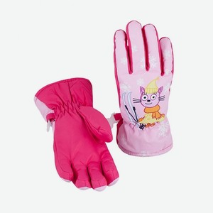 Перчатки для девочки Три кота р.2-4 года цв.ярко-розовый арт.G-TK-02