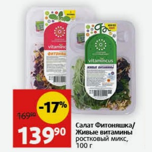 Салат Фитоняшка/ Живые витамины ростковый микс, 100 г