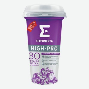 Напиток Exponenta High-pro кисломолочный черника и земляника 0% БЗМЖ 250 мл