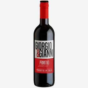 Вино Giorgio Gianni Примитиво красное полусухое 13.5% 750мл