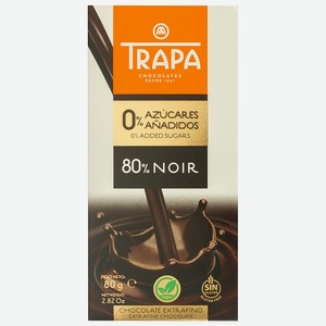 Шоколад Горький 80% Без Сахара Trapa 80г (окей)