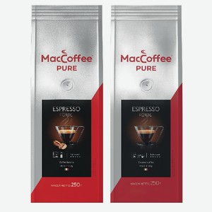 Кофе молотый/в зёрнах МакКофе Pure Espresso Forte жареный, 250 гр