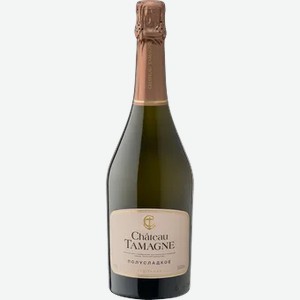 Вино Chateau Tamagne игристое, полусладкое белое,10-12%, 0,75 л, Россия