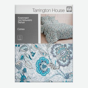 Tarrington House Комплект постельного белья сатин бирюзовый орнамент двуспальный Россия