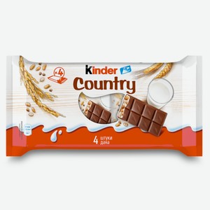 Шоколад Kinder Country молочный со злаками, 94г Италия