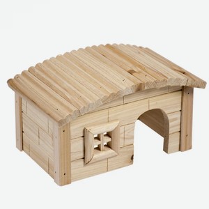 Домик для грызунов деревянный DUVO+  Дом с окошком , 20.5х13х12см (Бельгия)