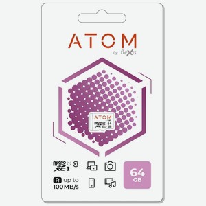 Карта памяти Atom microsdhc UHS-1 U1 64GB (AMSDU1/64GB)