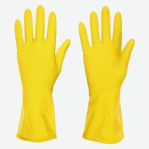 Перчатки хозяйственные VETTA  Премиум , размер M, желтые (447-010)