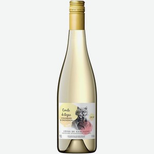 Вино Comte de Rezac Гасконь белое полусухое 11.5% 750мл