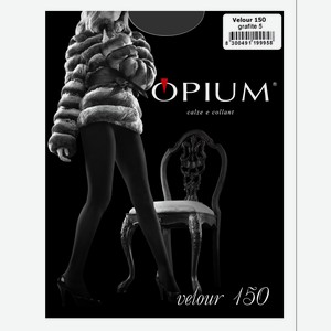 Колготки OPIUM Velour 150 - grafite 5