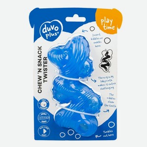 Игрушка для собак резиновая для лакомств DUVO+  Чистые зубки , синяя, 16.5x7x7см (Бельгия)