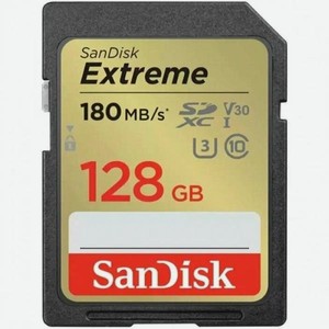 Карта памяти SanDisk SDXC Extreme Class 10 UHS-I U3 V30 128GB