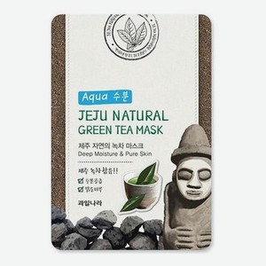 Маска для лица успокаивающая Jeju Natural Green Tea Mask 20г