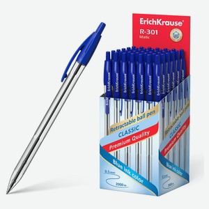 Ручка шариковая автоматическая ErichKrause R-301 Classic Matic 1.0, синяя, 1 шт